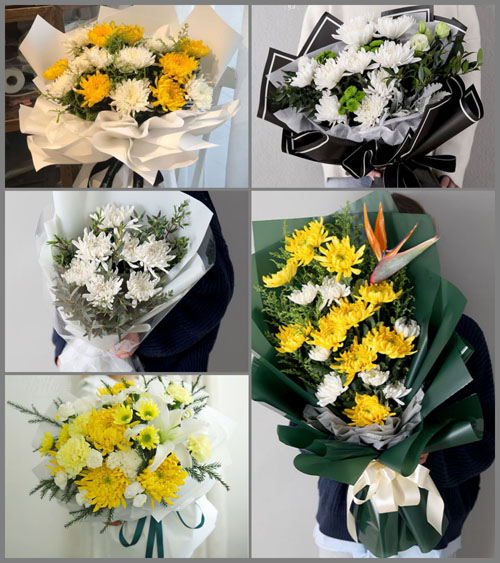江苏淮安金湖县闵桥镇白事花束代送